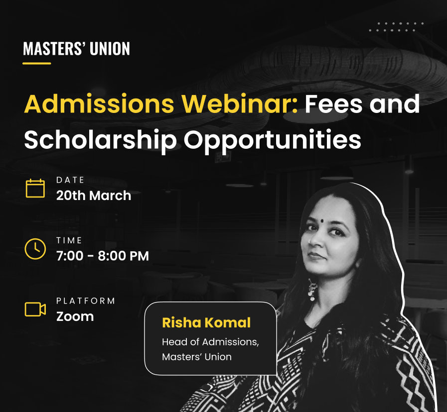 Admission Webinar: Fees and Scholarship Opportunities